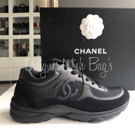 womens chanel trainers uk|Chanel trainers all black.